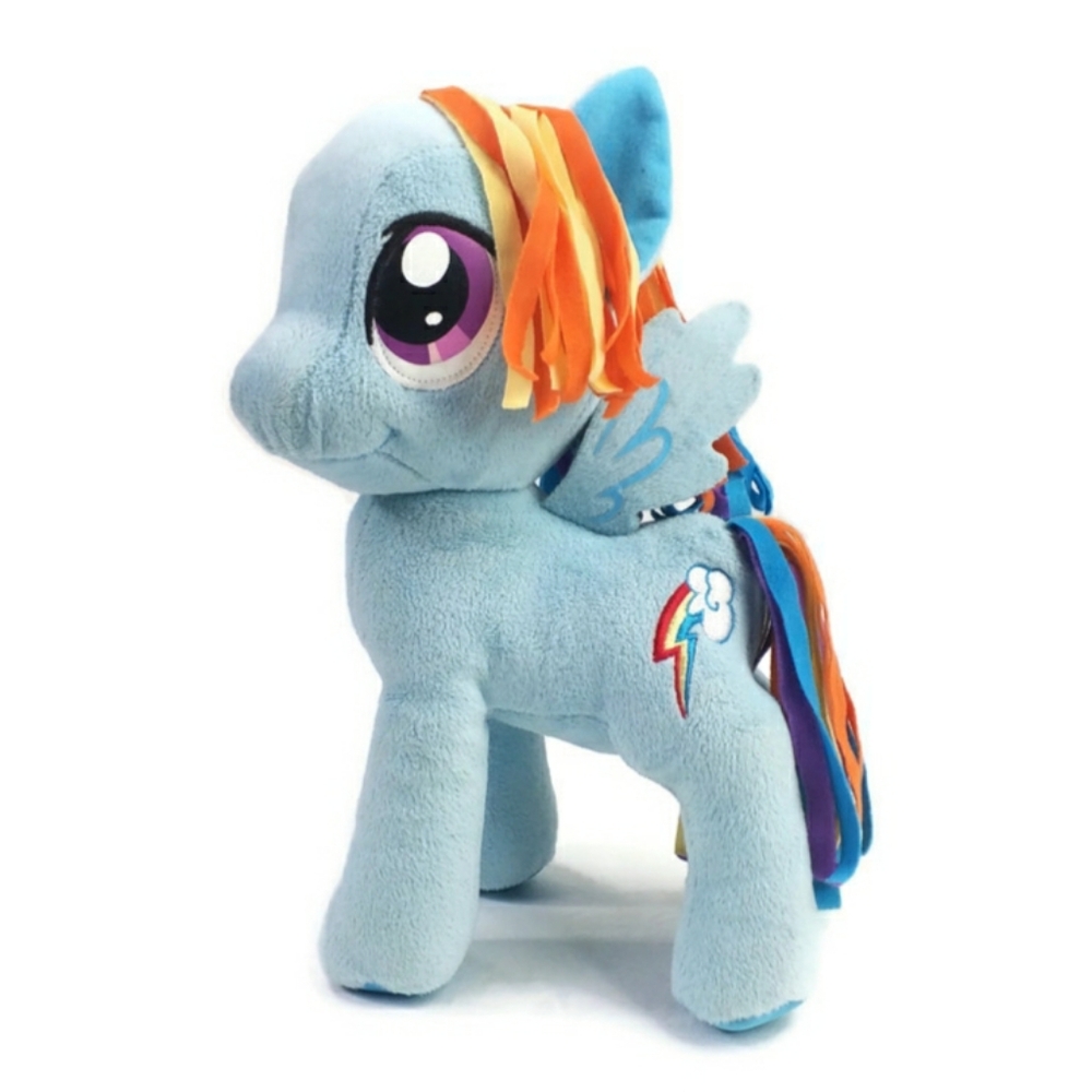 Hasbro 2012 My Little Pony Rainbow Dash Blue Multicolor Stuffed Plush Toy 11"